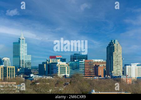 Downtown Raleigh, North Carolina Metro Skyline Stock Photo