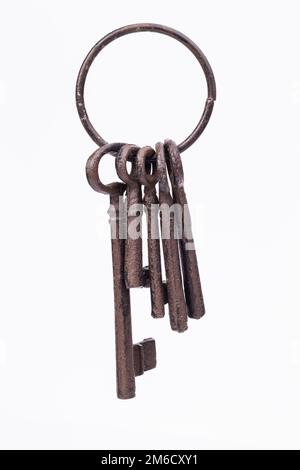 Rustic key ring Stock Photo