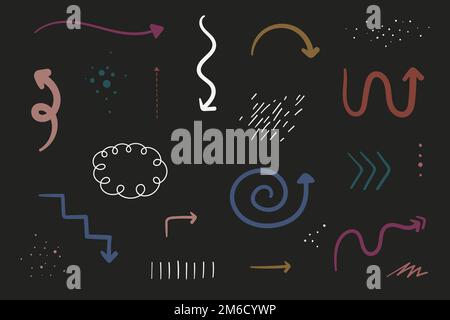 Earth tone arrow doodle vector collection Stock Vector Image & Art - Alamy