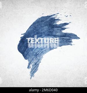 Blue oil paint texture on a grunge concrete wall vector Stock Vector