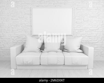 Modern sofa in an interior room view Stock Photo