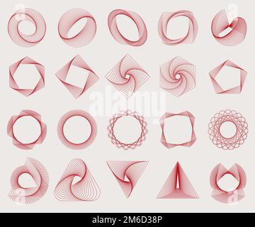 Abstract geometric elements set vector Stock Vector