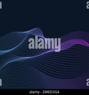 Data visualization dynamic wave pattern vector Stock Vector