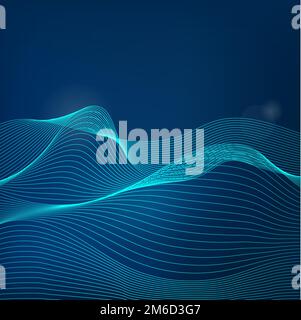 Data visualization dynamic wave pattern vector Stock Vector
