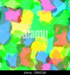 Seamless pattern of multi-colored paint strokes. Stock Photo