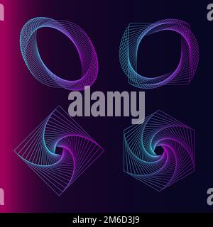 Abstract geometric elements set vector Stock Vector