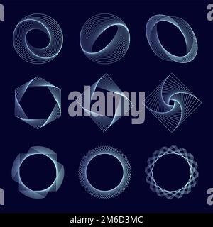 Abstract geometric elements set vector Stock Vector