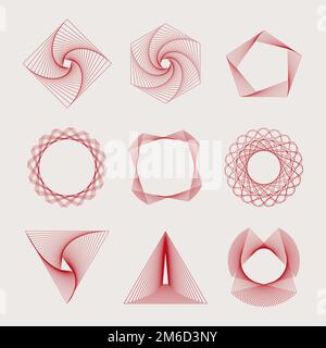 Abstract geometric elements set vector Stock Vector