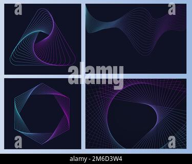 Abstract geometric elements set vector Stock Vector