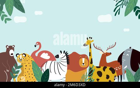 Animals theme template vector illustration Stock Vector