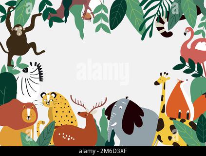 Animals theme template vector illustration Stock Vector