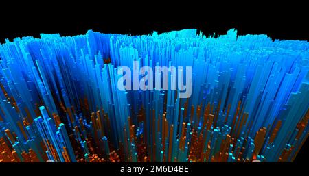 Abstract big data background wallpaper design. Motion pattern texture with shine colorful lines and cubes. Modern light shiny ba Stock Photo