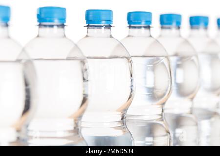 Mineral water bottle bottles isolated on white Stock Photo