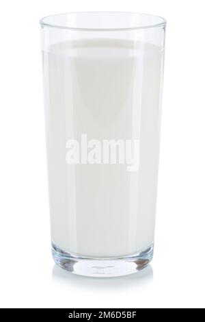 Fresh milk glass isolated on white Stock Photo