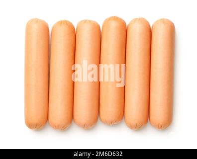 Sausages Isolated On White Background Stock Photo