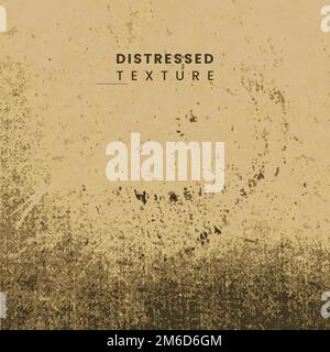 Grunge yellow distressed textured background Stock Vector
