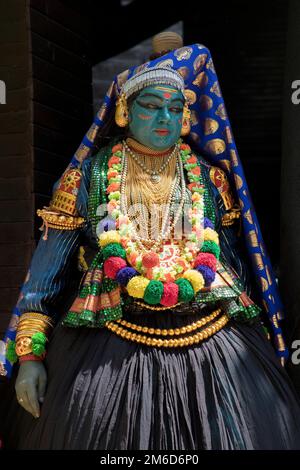 Kathakali dancer. Kathakali dance show at the Boris Garden Sofia in Bulgaria. Stock Photo