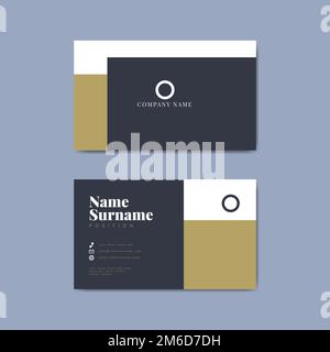 Monotone business card template mockup vector Stock Vector