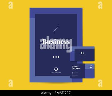 Corporate flyer and name card template vectors Stock Vector