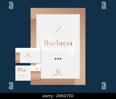 Corporate flyer and name card template vectors Stock Vector
