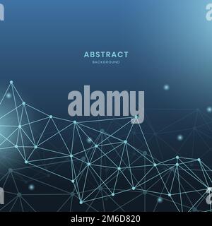 Blue neural texture abstract vector Stock Vector