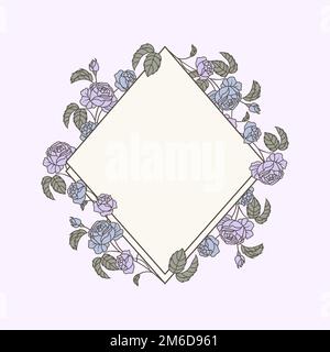 Frame decorated with flowers vector Stock Vector