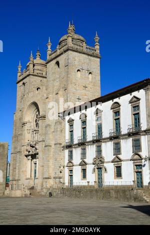 The Porto Cathedral (Cathedral of the Assumption of Our Lady) or SÃ© do Porto, Porto, Portugal Stock Photo