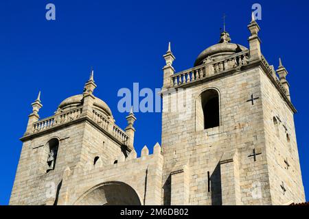 The Porto Cathedral (Cathedral of the Assumption of Our Lady) or SÃ© do Porto, Porto, Portugal Stock Photo