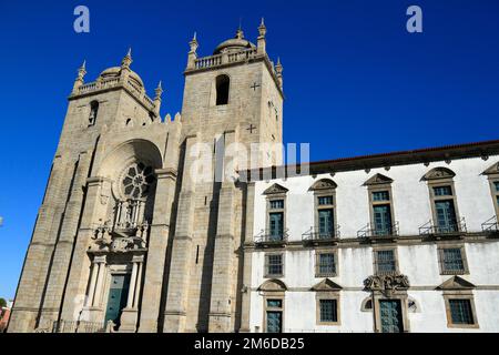 The Porto Cathedral (Cathedral of the Assumption of Our Lady) or SÃ© do Porto, Porto, Portugal Stock Photo