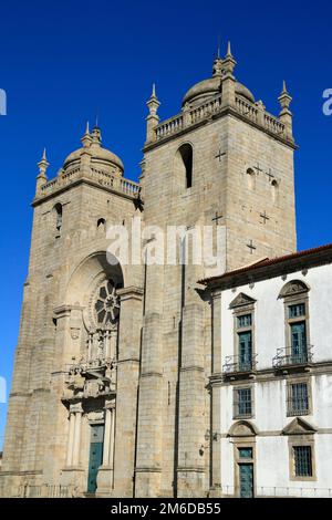 The Porto Cathedral (Cathedral of the Assumption of Our Lady) or SÃ© do Porto, Porto, Portugal Stock Photo