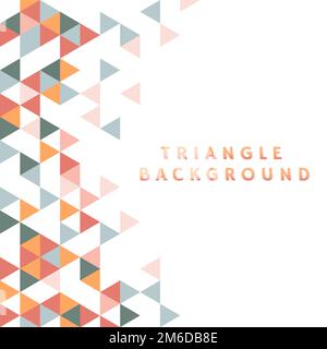 Colorful triangle patterned on white background Stock Vector