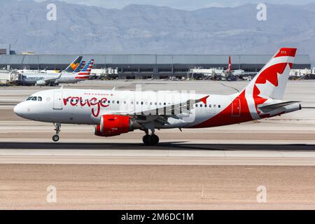 Air Canada Rouge Airbus A319 airplane Las Vegas airport Stock Photo