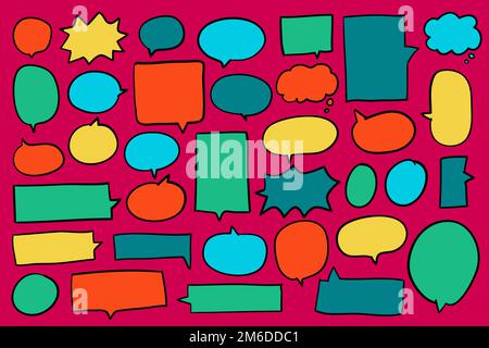 Collection of colorful speech bubbles vector Stock Vector Image & Art ...