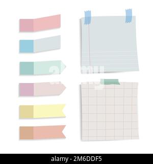 Colorful reminder notes vector set Stock Vector