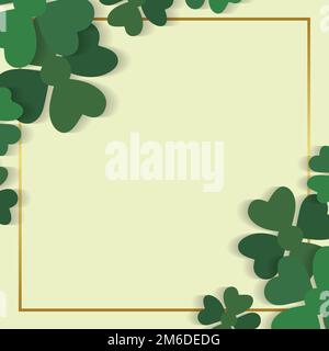 St.Patrick's Day blank square banner vector Stock Vector