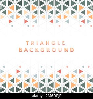 Colorful triangle patterned on white background Stock Vector