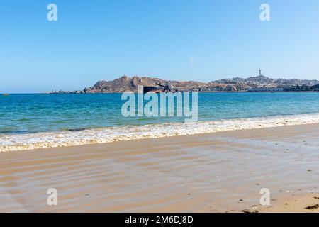 Chile Coquimbo promontory of the city seen from the bay of La Herradura Stock Photo