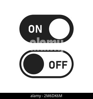 Switch icon isolated button symbol. Web toggle template. Internet or application buttons. Stock Photo