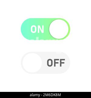 Switch gradient icon isolated button symbol. Web colored toggle template. Internet or application buttons. Stock Photo