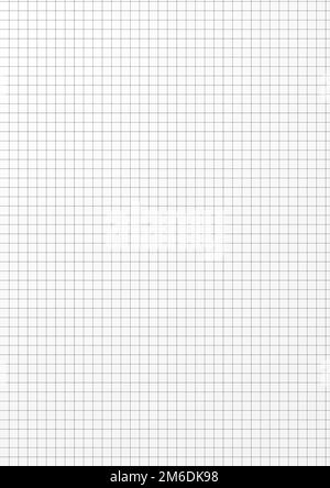 A4 paper withs quare grid 5 milimeters. Square sheet. Geometrical pattern. Stock Photo