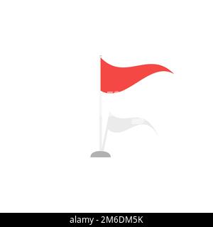 Vector illustration golf flag. Championship of golf target Stock Photo