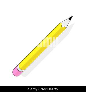 Vector Illustration pencil without background flat design Stock Photo