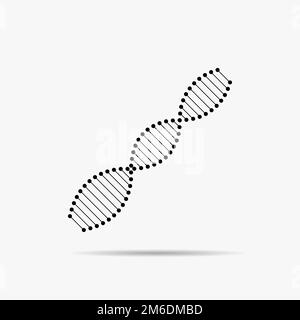 Vector icon for DNA simple lines biology gene code. EPS 10 Stock Photo