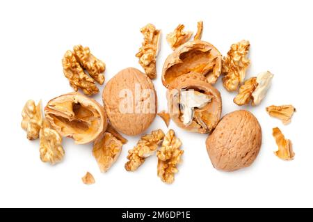 Walnuts Isolated On White Background Stock Photo