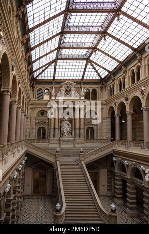 Interior view of Palace of Justice or Justizpalast.This Neo-Renaissance building was constructed from 1875 to 1881 and the seat of the Supreme Court Stock Photo
