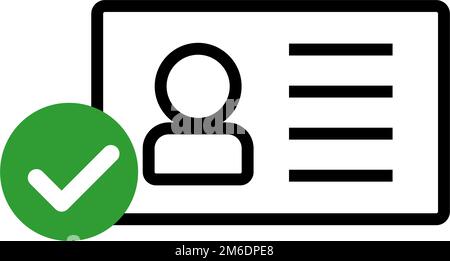 Card verification icon. Card and check mark. Editable vector Stock ...