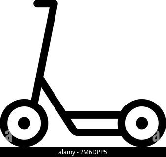 Electric kickboard icon. Electric scooter. Editable vector. Stock Vector