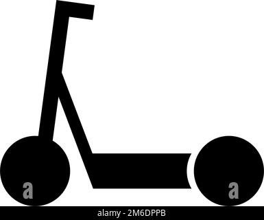 Kickboard silhouette icon. Scooter. Editable vector. Stock Vector