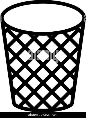 Mesh trash can icon. Editable vector. Stock Vector