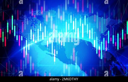 Digital Stock market trading background.Business investment concept ...